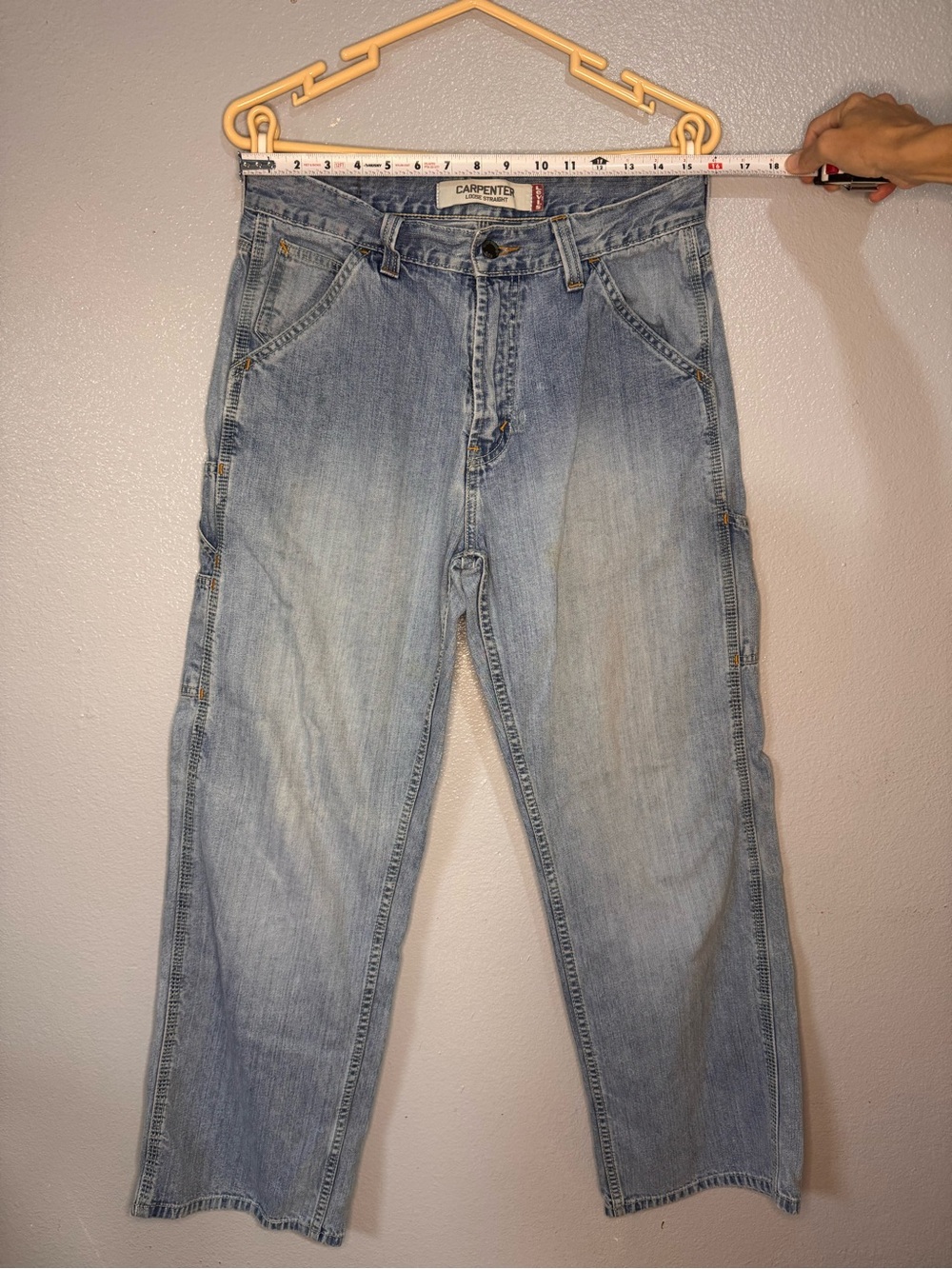 Levi’s Carpenter Loose Straight Jeans Men’s 30x30 Light Wash Utility Denim Y2K - Picture 8 of 11